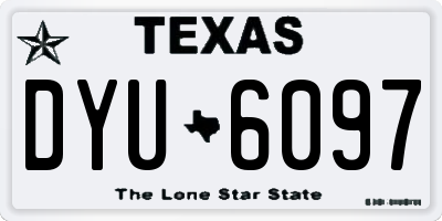 TX license plate DYU6097