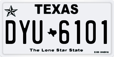 TX license plate DYU6101