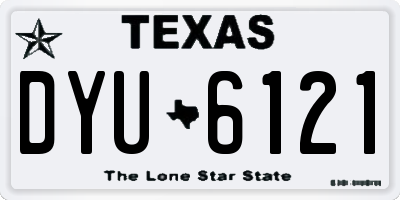 TX license plate DYU6121