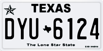 TX license plate DYU6124