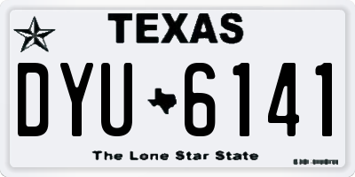 TX license plate DYU6141