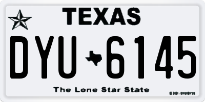 TX license plate DYU6145