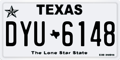 TX license plate DYU6148