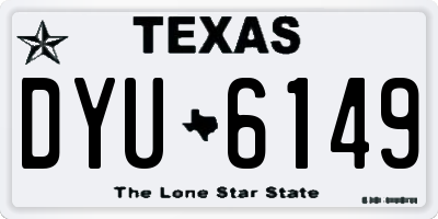 TX license plate DYU6149