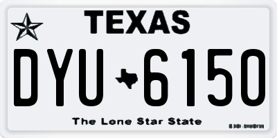 TX license plate DYU6150