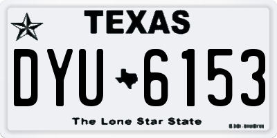 TX license plate DYU6153