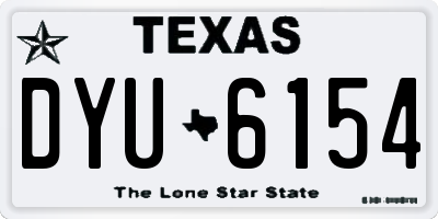 TX license plate DYU6154