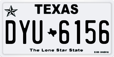 TX license plate DYU6156