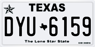 TX license plate DYU6159