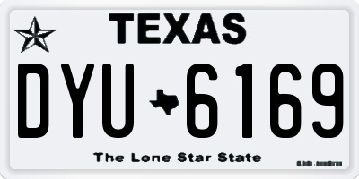 TX license plate DYU6169