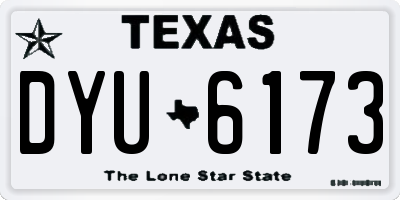 TX license plate DYU6173