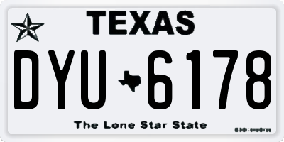 TX license plate DYU6178