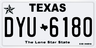 TX license plate DYU6180