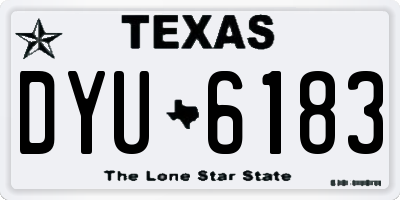 TX license plate DYU6183