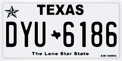TX license plate DYU6186