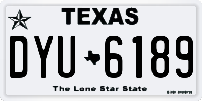 TX license plate DYU6189
