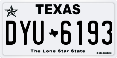TX license plate DYU6193