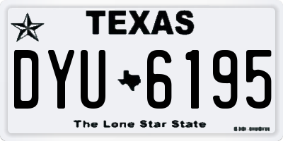 TX license plate DYU6195
