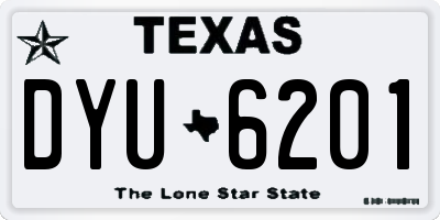 TX license plate DYU6201
