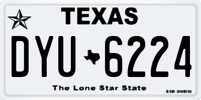 TX license plate DYU6224