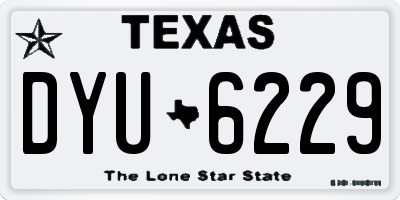 TX license plate DYU6229