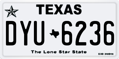 TX license plate DYU6236