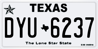 TX license plate DYU6237