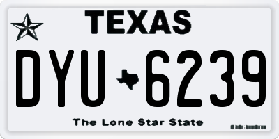 TX license plate DYU6239