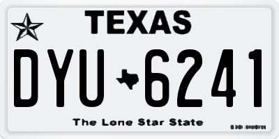 TX license plate DYU6241