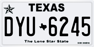 TX license plate DYU6245