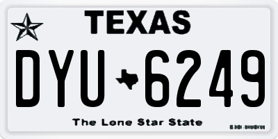 TX license plate DYU6249