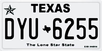 TX license plate DYU6255