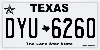 TX license plate DYU6260