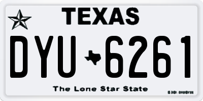 TX license plate DYU6261