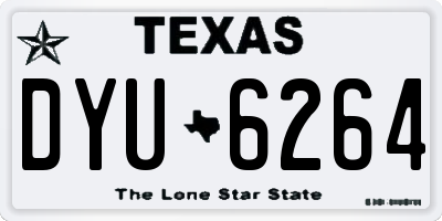 TX license plate DYU6264