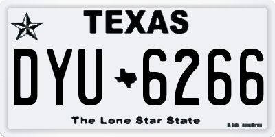 TX license plate DYU6266