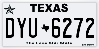 TX license plate DYU6272