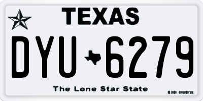 TX license plate DYU6279