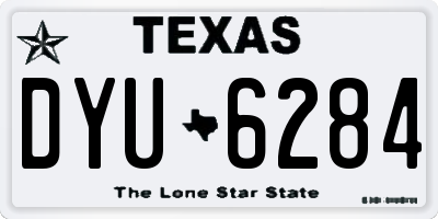 TX license plate DYU6284