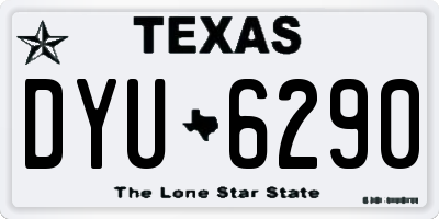 TX license plate DYU6290
