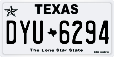 TX license plate DYU6294