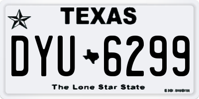 TX license plate DYU6299