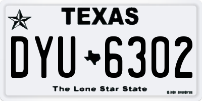 TX license plate DYU6302