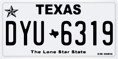 TX license plate DYU6319