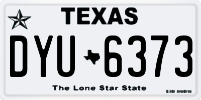 TX license plate DYU6373