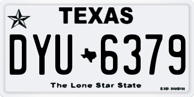 TX license plate DYU6379