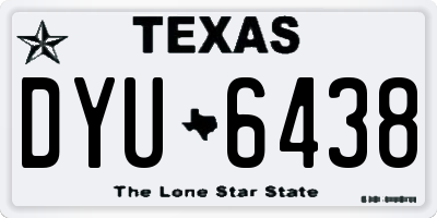 TX license plate DYU6438