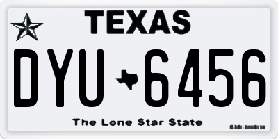 TX license plate DYU6456