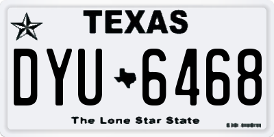 TX license plate DYU6468