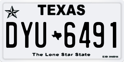 TX license plate DYU6491